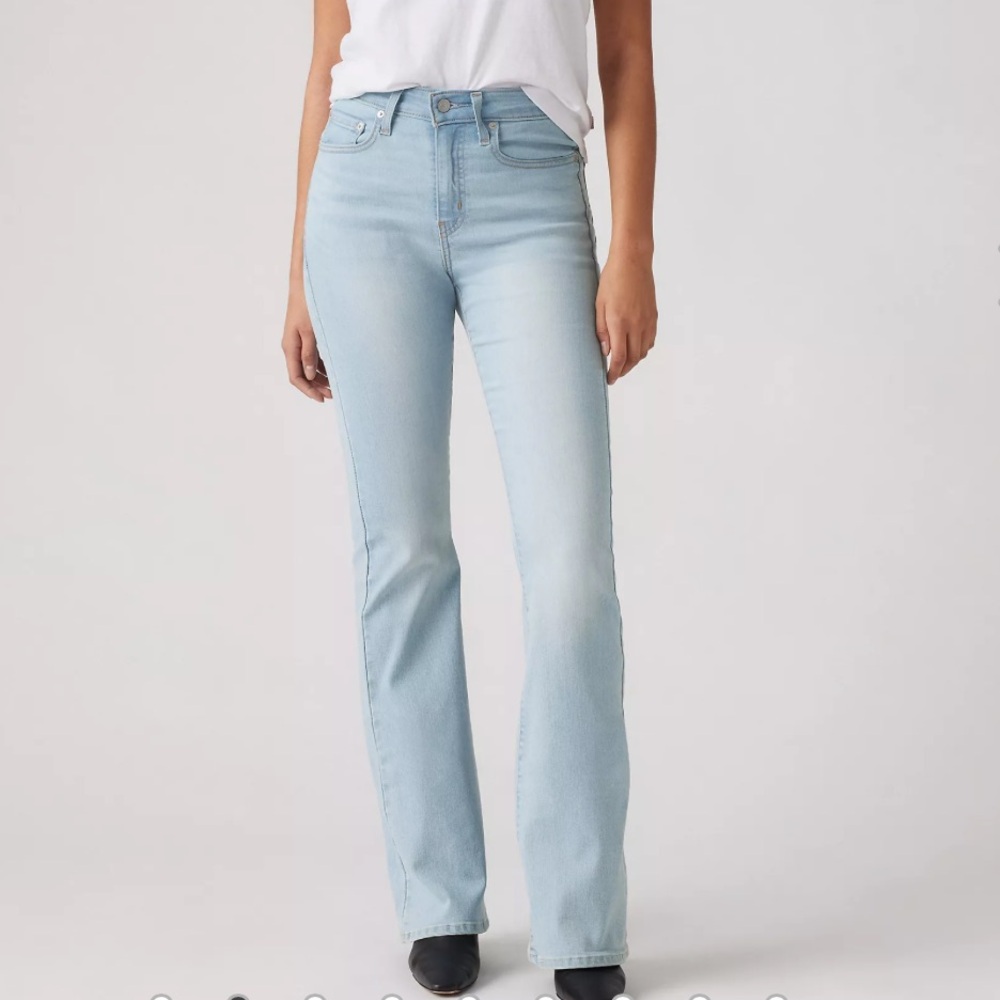 Levi's 762 Flare High Rise Blue Denim Jeans